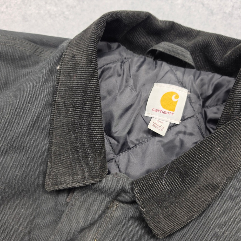 Carhartt Mens 2XL Black Arctic Quilt Lined Traditional Duck Jacket C003 BLK